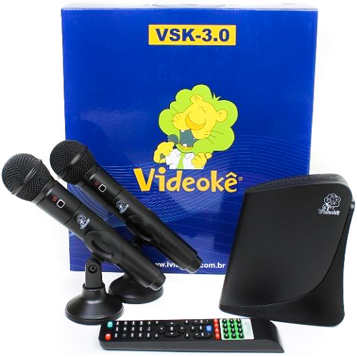 Aparelho de videokê VSK 3.0 com 9.897 Músicas
