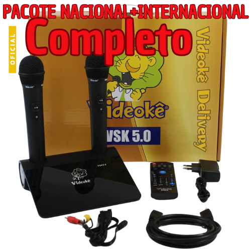 Aparelho de videokê VSK 5.0 com 12.949 Canções