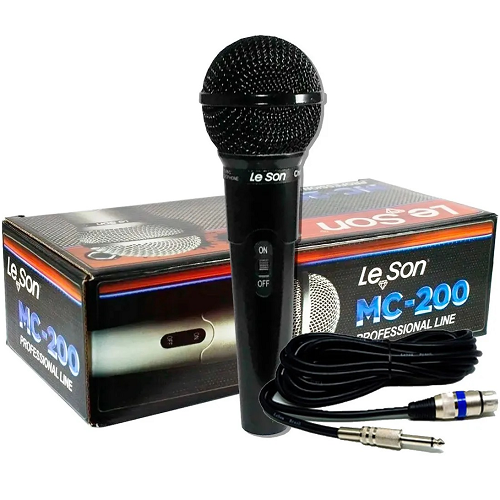 Microfone MC-200 Cardioide Profissional Preto