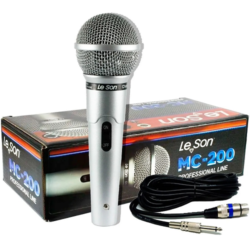 Microfone MC-200 Cardioide Profissional Prata